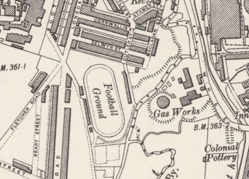 Stoke on Trent - Victoria Athletic Club : Map credit National Library of Scotland